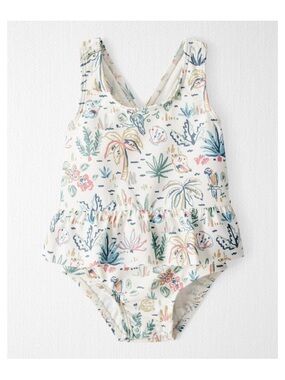 NWT Little Planet Baby Girl Swimsuit in Tropical Paradise